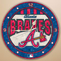 Atlanta Braves MLB 12" Round Art Glass Wall Clock