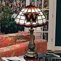 Washington Huskies NCAA Stained Glass Table Lamp