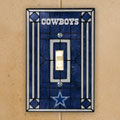 Dallas Cowboys NFL Art Glass Single Light Switch Plate Cover