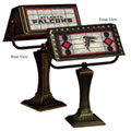 Atlanta Falcons NFL Art Glass Banker's Lamp