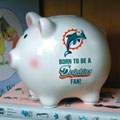 Miami Dolphins NFL Ceramic Piggy Bank