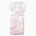 Isabella Pink Diaper Stacker - Toile 