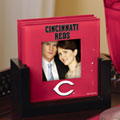 Cincinnati Reds MLB Art Glass Photo Frame Coaster Set