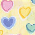 Watercolor Hearts Fabric by the Yard - Yellow Hearts