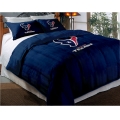 Houston Texans NFL Twin/Full Chenille Embroidered Comforter Set 64" x 86" with 2 Shams 24" x 30"