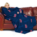 MLB Boston Red Sox Comfy Throw Blanket with Sleeves