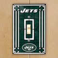New York Jets NFL Art Glass Single Light Switch Plate Cover