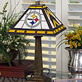 Pittsburgh Steelers NFL Mission Style Stained Glass Lamp