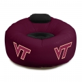 Virginia Tech Hokies NCAA College Vinyl Inflatable Chair w/ faux suede cushions