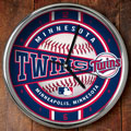 Minnesota Twins MLB 12" Chrome Wall Clock