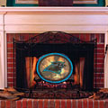 Carolina Panthers NFL Stained Glass Fireplace Screen