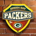 Green Bay Packers NFL Neon Shield Wall Lamp