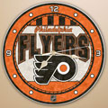 Philadelphia Flyers NHL 12" Round Art Glass Wall Clock