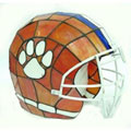 NCAA Clemson Tigers Stained Glass Football Helmet Lamp