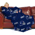 NFL New York Giants Comfy Throw Blanket with Sleeves
