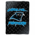 Carolina Panthers NFL "Diamond Plate" 60' x 80" Raschel Throw