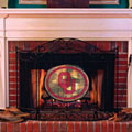 Oklahoma Sooners NCAA College Stained Glass Fireplace Screen