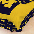 Michigan Wolverines 100% Cotton Sateen Twin Bed Skirt - Navy Blue