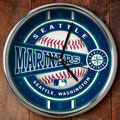 Seattle Mariners MLB 12" Chrome Wall Clock