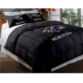Baltimore Ravens NFL Twin/Full Chenille Embroidered Comforter Set 64" x 86" with 2 Shams 24" x 30"