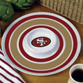San Francisco 49ers NFL 14" Round Melamine Chip and Dip Bowl