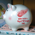 Detroit Redwings NHL Ceramic Piggy Bank