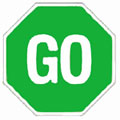 Go Sign Rug (39" round)