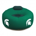 Michigan State Spartans NCAA College Vinyl Inflatable Chair w/ faux suede cushions