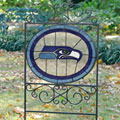Seattle Seahawks NFL Stained Glass Outdoor Yard Sign