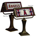 Los Angeles Angels of Anaheim MLB Art Glass Banker's Lamp