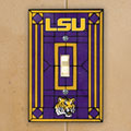 LSU Louisiana State Tigers NCAA College Art Glass Single Light Switch Plate Cover