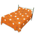 Clemson Tigers Queen Sheet Set - Orange