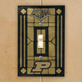 Purdue Boilermakers NCAA College Art Glass Single Light Switch Plate Cover