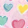Watercolor Hearts Fabric by the Yard - Pink Hearts