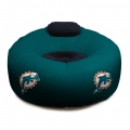 Miami Dolphins NFL Vinyl Inflatable Chair w/ faux suede cushions