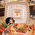 Tennessee Vols NCAA College 14" Gameday Ceramic Chip and Dip Tray