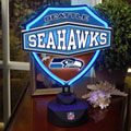 Seattle Seahawks NFL Neon Shield Table Lamp