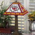 Kansas City Chiefs NFL Mission Style Stained Glass Lamp