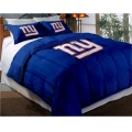 New York Giants NFL Twin/Full Chenille Embroidered Comforter Set 64" x 86" with 2 Shams 24" x 30"