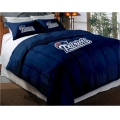 New England Patriots NFL Twin/Full Chenille Embroidered Comforter Set 64" x 86" with 2 Shams 24" x 30"