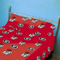 Georgia Bulldogs 100% Cotton Sateen Standard Pillowcase - Red