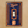 Detroit Tigers MLB Art Glass Single Light Switch Plate Cover