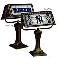 New York Yankees MLB Art Glass Banker's Lamp