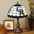 Colorado Rockies MLB Stained Glass Tiffany Table Lamp