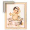 Baby in the Tub - Framed Canvas