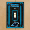 Carolina Panthers NFL Art Glass Single Light Switch Plate Cover