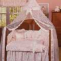 Isabella Pink Crib Duvet - Toile 