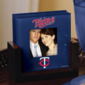 Minnesota Twins MLB Art Glass Photo Frame Coaster Set