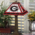 Georgia UGA Bulldogs NCAA College Stained Glass Mission Style Table Lamp