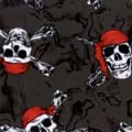 Pirates Black Fabric by the Yard